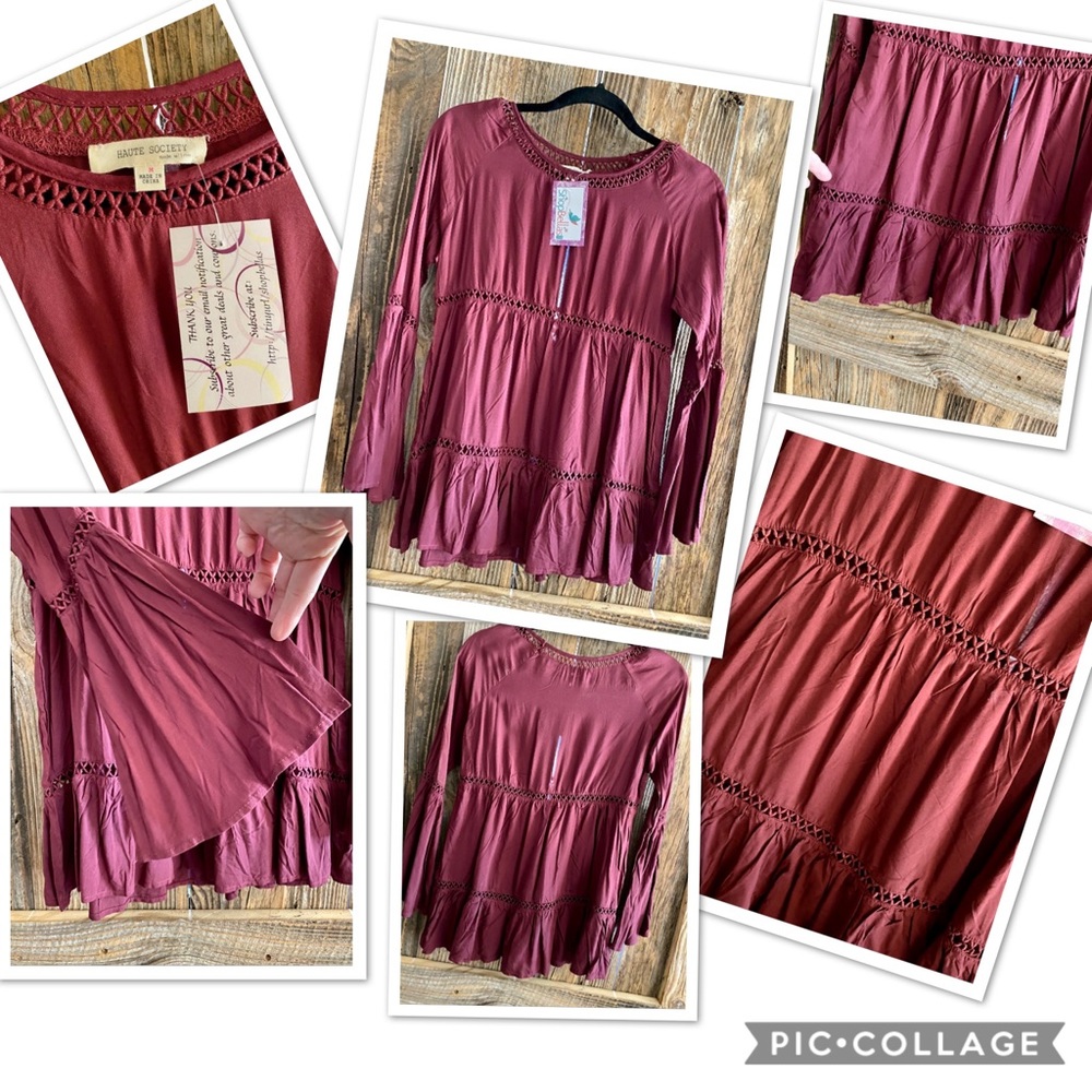 NWT Burgundy blouse